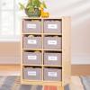 imageGuidecraft EdQ Cubby Toy Storage Organizer w 8 Fabric Bins 30quot Natural Kids Wood Bookshelf ampamp Toy Organizer for Kids Playroom  Teacher School Supply Furniture for Classrooms and Home OrganizationNatural