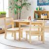 imageGuidecraft EdQ Hardwood Kids Chair Set of 2  Natural Ladderback Wooden Toddler Chairs for Children Ages 12 Seat Height 8quot  Kids Furniture for Playroom Daycare and Preschool Seating
