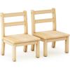 imageGuidecraft EdQ Hardwood Kids Chair Set of 2  Natural Ladderback Wooden Toddler Chairs for Children Ages 12 Seat Height 8quot  Kids Furniture for Playroom Daycare and Preschool Seating
