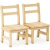imageGuidecraft EdQ Hardwood Kids Chair Set of 2Natural Ladderback Wooden Chair for Children Ages 23 with 10quot Seat Height  Kids Furniture for Playroom Daycare Preschool and Classroom Seating