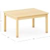 imageGuidecraft EdQ Kids Activity Table  Natural Rectangular Craft Table ampamp Small Wooden Desk for Kids  24quot x 30quot 22quot Height  Seats 4  for Playroom Preschool Daycare ampamp Montessori Classroom Furniture16 in