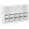 imageGuidecraft EdQ Shelves and 10 Bin Storage Unit White Display Shelf Storage Organizer for Home School and Office Wooden Book Cubby and Toy ShelfWhite