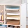 imageGuidecraft EdQ Shelves and 10 Bin Storage Unit White Display Shelf Storage Organizer for Home School and Office Wooden Book Cubby and Toy ShelfWhite