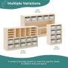 imageGuidecraft EdQ Shelves and 5 Bin Storage Unit Natural Wooden Organizer Cabinet for School and Home Teachers Book Cubby and Toy ShelfNatural