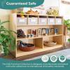 imageGuidecraft EdQ Shelves and 5 Bin Storage Unit Natural Wooden Organizer Cabinet for School and Home Teachers Book Cubby and Toy ShelfNatural