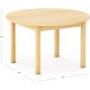 imageGuidecraft EdQ Toddler Table  Natural Round Wooden Activity Table for Kids 30quot Diameter 18quot Height  Seats 4  Kids Desk for Preschool Daycare Montessori Classroom ampamp Playroom Furniture18 in