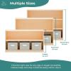imageGuidecraft EdQ Two Shelf Open Storage 24 Natural with 3 Fabric Bins Wooden MultiPurpose Bookcases and Toy Storage Organizer Homeschool and Classroom FurnitureNatural