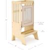 imageGuidecraft Jr Contemporary Kitchen Helper StepUp  Natural  Kids Step Stool for Kitchen and Bathroom Montessori Toddler Tower Adjustable Wooden Step Stool for Toddlers Toddler Learning TowerNatural