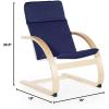 imageGuidecraft Kiddie Rocker  Blue Cushioned Wooden Chair For Toddlers  Kids Home and School FurnitureBlue