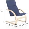 imageGuidecraft Kiddie Rocker  Blue Cushioned Wooden Chair For Toddlers  Kids Home and School FurnitureDenim
