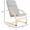 imageGuidecraft Kiddie Rocker  Blue Cushioned Wooden Chair For Toddlers  Kids Home and School FurnitureGrey