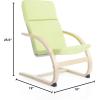 imageGuidecraft Kiddie Rocker  Blue Cushioned Wooden Chair For Toddlers  Kids Home and School FurnitureLight Green