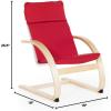 imageGuidecraft Kiddie Rocker  Blue Cushioned Wooden Chair For Toddlers  Kids Home and School FurnitureRed