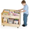 imageGuidecraft Mobile Book Organizer  Wooden Rolling Bookshelf and School Supply Cart with Casters and nameplate Labels  Classroom Storage Furniture