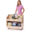 imageGuidecraft Mobile Book Organizer  Wooden Rolling Bookshelf and School Supply Cart with Casters and nameplate Labels  Classroom Storage Furniture