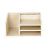 imageGuidecraft Natural Wooden Tabletop Organizer Desktop Storage Holder for Stationary Tools Office and School Supplies