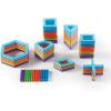 imageGuidecraft PowerClix Frames Magnetic Building Blocks Set 74 Piece Magnetic Tiles Stem Educational Construction Toy74 Piece