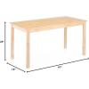 imageGuidecraft Rectangular Wooden Classroom Table 16quot Tall Childrens Activity Table for Preschool