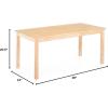 imageGuidecraft Rectangular Wooden Classroom Table 205quot Tall Childrens Activity Table for Preschool