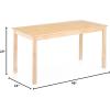 imageGuidecraft Rectangular Wooden Classroom Table 23quot Tall Childrens Activity Table for Preschool