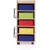 imageGuidecraft Rolling Storage Cart with 5 Fabric Bins Store School Art ampamp Craft and Office Supplies