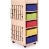 imageGuidecraft Rolling Storage Cart with 5 Fabric Bins Store School Art ampamp Craft and Office Supplies