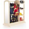 imageGuidecraft See and Store Dressup Center  Gray Kids Dramatic Play Storage Armoire with Mirror Rack Shelves ampamp Bottom Tray  Toddlers Costume ampamp Toy Organizer FurnitureNatural