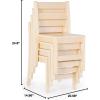 imageGuidecraft Stackable Wooden Classroom Chair 8quot Seat Height Solid Wood School Furniture 4Pack