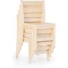 imageGuidecraft Stackable Wooden Classroom Chair 8quot Seat Height Solid Wood School Furniture 4Pack