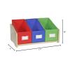 imageGuidecraft Tabletop Bin Holder with Fabric Bins  Short Craft Supplies ampamp Books Organizer Ideal for Classroom and HomeschoolShort