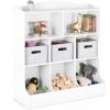 imageGuidecraft Toy Storage Organizer  White Kids Wooden Multi Shelf Cubby with Bins for Books Toys and Clothes  Playroom Bookshelf with Baskets