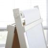 imageMartha Stewart Crafting Easel for Kids  Linen White Wooden Chalkboard and Whiteboard with Easel Paper Roll AFrame Art Easel with Paint Cups  Kids Easel for Classroom Playroom Furniture