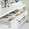 imageMartha Stewart Crafting Kids Artwork Storage  Linen White Wooden Art Supply Storage Cabinet with Drawers Crafting Organization for Paper and ToolsLinen White