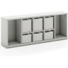 imageMartha Stewart Crafting Kids Cubby Organizer  Gray Wooden Tabletop Arts and Crafts Storage with Bins for Paint Paper Brushes and ArtworkGray