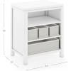 imageMartha Stewart Crafting Kids Open Storage Linen White Wooden Shelving with Bins for Art Supplies SingleSided Organization with CompartmentsLinen White