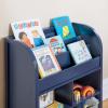 imageMartha Stewart Kids Jr Book and Bin Browser with Bins  Navy Wooden MultiPurpose Bookcases and Toy Storage Organizer Homeschool and Classroom Furniture