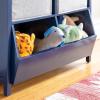 imageMartha Stewart Kids Jr Toy Storage Organizer with Bins  Navy Wooden MultiPurpose Bookcases and Toy Storage Organizer Homeschool and Classroom Furniture
