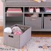 imageMartha Stewart Kids Storage Bench  Linen White Wooden Toy and Book Organizer with Shelves Builtin Cushion and Fabric Bins for Playroom and BedroomGrey