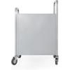 imageRolling Display and Storage Utillity Cart Metal Media Truck with Wheels 3 Shelf Fabric Bins Office and School Supply Gray