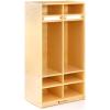 imageGuidecraft 2Section Locker  Birch Plywood Cubicle Coat Hanger Backpack Organizer with Cubbies Storage for Daycare Preschool2Section Locker