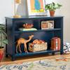 imageGuidecraft Deluxe Taiga 2Shelf Bookcase 30quot  Navy Wooden Storage Organizer Cubby for Home and Office
