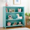 imageGuidecraft Deluxe Taiga 3Shelf Bookcase 42quot  Teal Wooden Storage Organizer Cubby  Bookshelf for Living Room Bedroom and Home Office