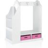 imageGuidecraft Dress Up Vanity  White Dresser Armoire with Storage Bins and Mirror for Kids Toddlers Playroom Organizer Children Furniture