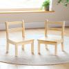 imageGuidecraft EdQ Hardwood Kids Chair Set of 2  Natural Ladderback Wooden Toddler Chairs for Children Ages 12 Seat Height 8quot  Kids Furniture for Playroom Daycare and Preschool Seating