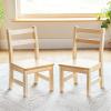 imageGuidecraft EdQ Hardwood Kids Chair Set of 2Natural Ladderback Wooden Chair for Children Ages 23 with 10quot Seat Height  Kids Furniture for Playroom Daycare Preschool and Classroom Seating