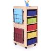 imageGuidecraft Rolling Storage Cart with 5 Fabric Bins Store School Art ampamp Craft and Office Supplies