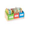 imageGuidecraft Tabletop Bin Holder with Fabric Bins  Short Craft Supplies ampamp Books Organizer Ideal for Classroom and HomeschoolShort