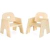 imageGuidecraft Toddler Wooden Stacking Chairs Set of 2 7quot Seat Height  EasyStack Design  Durable Birch Plywood Construction  Preschool Quality Furniture for Kids