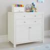 imageMartha Stewart Crafting Kids Artwork Storage  Linen White Wooden Art Supply Storage Cabinet with Drawers Crafting Organization for Paper and ToolsLinen White