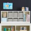 imageMartha Stewart Crafting Kids Cubby Organizer  Gray Wooden Tabletop Arts and Crafts Storage with Bins for Paint Paper Brushes and ArtworkCreamy White